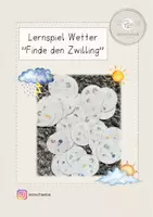 Vorschau - Spiele - Lernspiel Wetter: Finde den Zwilling (Merk- und Reaktionsfähigkeit) - Deckblatt