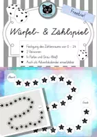 Vorschau - Arbeitsblätter - Würfelspiel - Zählspiel - Zahlenraum 0 bis 24 - FREEBIE! - Deckblatt