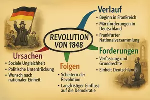 Vorschau - Arbeitsblätter - Arbeitsblatt "Die Revolution von 1848" + interaktive Lösung & MP3 + Mindmap + Infografik - Seite 3