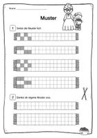 Vorschau - Arbeitsblätter - Muster fortsetzen und gestalten - Seite 3