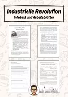 Vorschau - Arbeitsblätter - Industrielle Revolution - Infotext und Arbeitsblätter - Deckblatt