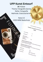 Vorschau - Stundenentwürfe - UPP Kunst Fotografie Genres Theorie Foto 10. Klasse - Deckblatt