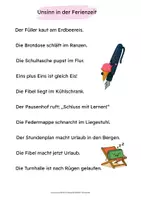 Vorschau - Spiele - Lustige Sätze zum Lesenlernen – Lesematerial für die 1. Klasse - Seite 1