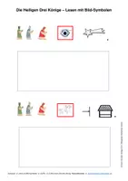 Vorschau - Text - Leseblatt: Die Heiligen Drei Könige - Lesen mit Bild-Symbolen - Deckblatt