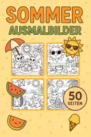 Vorschau - Mal- und Bastelvorlagen - Sommer Ausmalbilder (50 Malvorlagen) inkl. Stundenentwurf (PDF) - Deckblatt