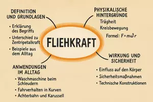 Vorschau - Arbeitsblätter - AB mit Fragen zum Thema "Fliehkraft" + Lösungsblatt - Mindmap + Infografik - Seite 2