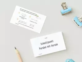 Vorschau - Merkblätter - Lernkartenset Parabeln DIN A4 - Deckblatt
