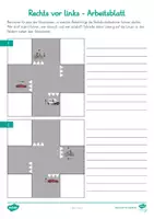 Vorschau - Arbeitsblätter - Rechts vor links: Grundschule – Arbeitsblatt Vorfahrtsregeln - Deckblatt