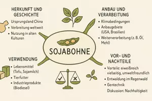 Vorschau - Arbeitsblätter - AB mit Fragen zum Thema "Sojabohne" + Lösungsblatt + Mindmap + Infografik - Seite 3