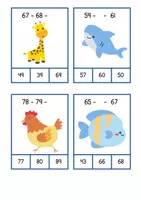 Vista previa - Tarjetas / Manipulativos - COMPLETA ELS NUMEROS ANIMALS - página 2
