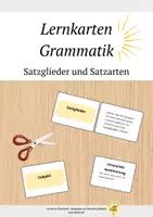 Vorschau - Merkblätter - Satzglieder - Deckblatt