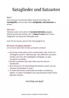 Vorschau - Merkblätter - Satzglieder - Seite 1
