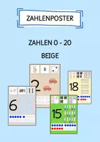 Vorschau - Poster - Zahlenposter 0-20 beige / Zahlenplakat beige - Deckblatt