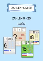 Vorschau - Poster - Zahlenposter 0-20 grün / Zahlenplakat grün - Deckblatt