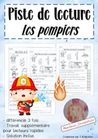 Vorschau - Arbeitsblätter - Mini - Lesespur auf Französisch: "Feuerwehr" - Deckblatt