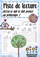 Vorschau - Arbeitsblätter - Mini - Lesespur auf Französisch: "Frühling" - Deckblatt