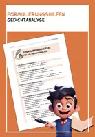 Vorschau - Arbeitsblätter - Formulierungshilfen: Gedichtanalyse - Deckblatt