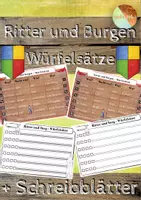 Vorschau - Arbeitsblätter - Würfelsätze - Ritter und Burgen - Deckblatt