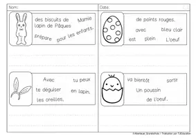Vorschau - Arbeitsblätter - Schüttelsätze auf Französisch: Ostern - Seite 3