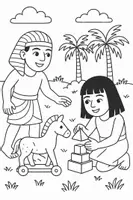 Vorschau - Mal- und Bastelvorlagen - Ägypten Ausmalbilder (50 Malvorlagen) inkl. Stundenentwurf (PDF) - Seite 3