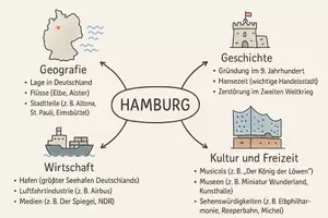 Vorschau - Arbeitsblätter - Lernposter + Arbeitsblatt "Hamburg" + Onlineübung & MP3 + Mindmap + Infografik - Seite 3