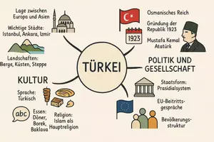 Vorschau - Arbeitsblätter - AB mit Fragen zum Thema "Türkei" + Lösungsblatt + Mindmap + Infografik - Seite 3