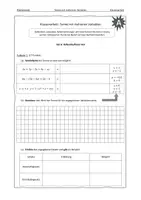 Vorschau - Klassenarbeiten - Klassenarbeit Terme mit mehreren Variablen - Deckblatt