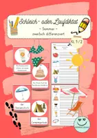 Vorschau - Arbeitsblätter - Schleichdiktat oder Laufdiktat Klasse 2 Sommer - Deckblatt