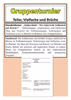 Vorschau - Aufgabenkarten - Unterrichtsbesuch - Gruppenturnier: Teilbarkeitsregeln, Teilermengen, Vielfache und Brüche - Seite 1