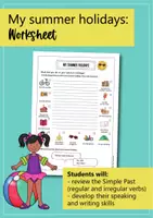 Προεπισκόπηση - Φύλλα εργασίας - My summer holidays: speaking & writing activity; differentiated (English) / Οι καλοκαιρινές μου διακοπές: δραστηριότητα ομιλίας και γραφής, διαφοροποιημένη (Αγγλικά) - Σελίδα 1