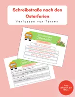 Vorschau - Aufgabenkarten - Schreibstraße Osterferien - Deckblatt