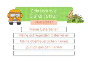 Vorschau - Aufgabenkarten - Schreibstraße Osterferien - Seite 1