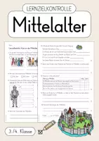 Vorschau - Test - Mittelalter - Lernzielkontrolle / Test (3./4. Klasse) - Deckblatt