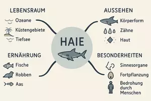 Vorschau - Arbeitsblätter - Arbeitsblatt "Haie" + Onlineübung & MP3 + Mindmap + Infografik - Seite 3
