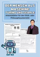 Vorschau - Arbeitsblätter - Der Mensch als Maschine: Turing und Searle (Anthropologie Arbeitsblätter) - Deckblatt