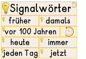 Vorschau - Spiele - Signalwörter Zeitformen, Vergangenheit, Gegenwart, Zukunft Tafelmaterial Spiel - Seite 2