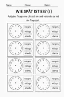 Vorschau - Arbeitsblätter - Tagesablauf & Uhrzeit eintragen für 1. bis 3. Klasse - Seite 3