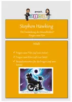 Vorschau - Arbeitsblätter - Arbeitsblatt zum Film „Die Entdeckung der Unendlichkeit“ Hawking - Deckblatt