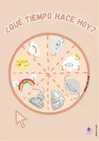 Vista previa - Decoración del aula - ¿Qué tiempo hace hoy? Ruleta del tiempo - Portada