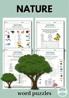 Vorschau - Spiele - Nature: Vocabulary Puzzles for English Learners - Deckblatt