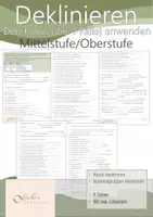 Vorschau - Arbeitsblätter - Deklinieren - Kasus korrekt anwenden - Deckblatt