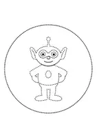 Vorschau - Mal- und Bastelvorlagen - runde Prickelbilder / Fensterbilder Thema Aliens - Grundschule - Bastelvorlagen - Seite 1