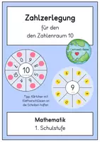 Vorschau - Stationenlernen - Zahlzerlegung Scheiben (ZR 10) - Deckblatt