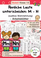 Vorschau - Arbeitsblätter - Ähnliche Laute unterscheiden: M oder N #rabattraketenzusalevester25 - Deckblatt