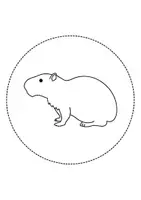 Vorschau - Mal- und Bastelvorlagen - runde Prickelbilder / Fensterbilder Thema Capybaras - Grundschule - Bastelvorlagen - Seite 1