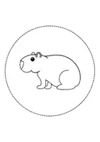 Vorschau - Mal- und Bastelvorlagen - runde Prickelbilder / Fensterbilder Thema Capybaras - Grundschule - Bastelvorlagen - Seite 3