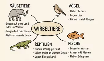 Vorschau - Arbeitsblätter - Lernposter + Arbeitsblatt "Wirbeltiere" + Onlineübung & MP3 + Mindmap + Infografik - Seite 3
