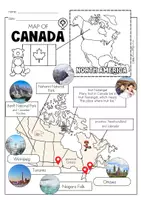Vorschau - Arbeitsblätter - Canada | Map of Canada | Merkblatt - Seite 2