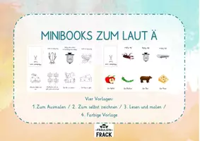Vorschau - Arbeitsblätter - Minibooks zu den Lauten Ä/Ö/Ü - 12 Vorlagen - Seite 1