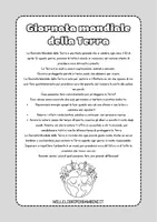 anteprima - Testo - Lettura e comprensione sulla Giornata Mondiale della Terra - Pagina 1